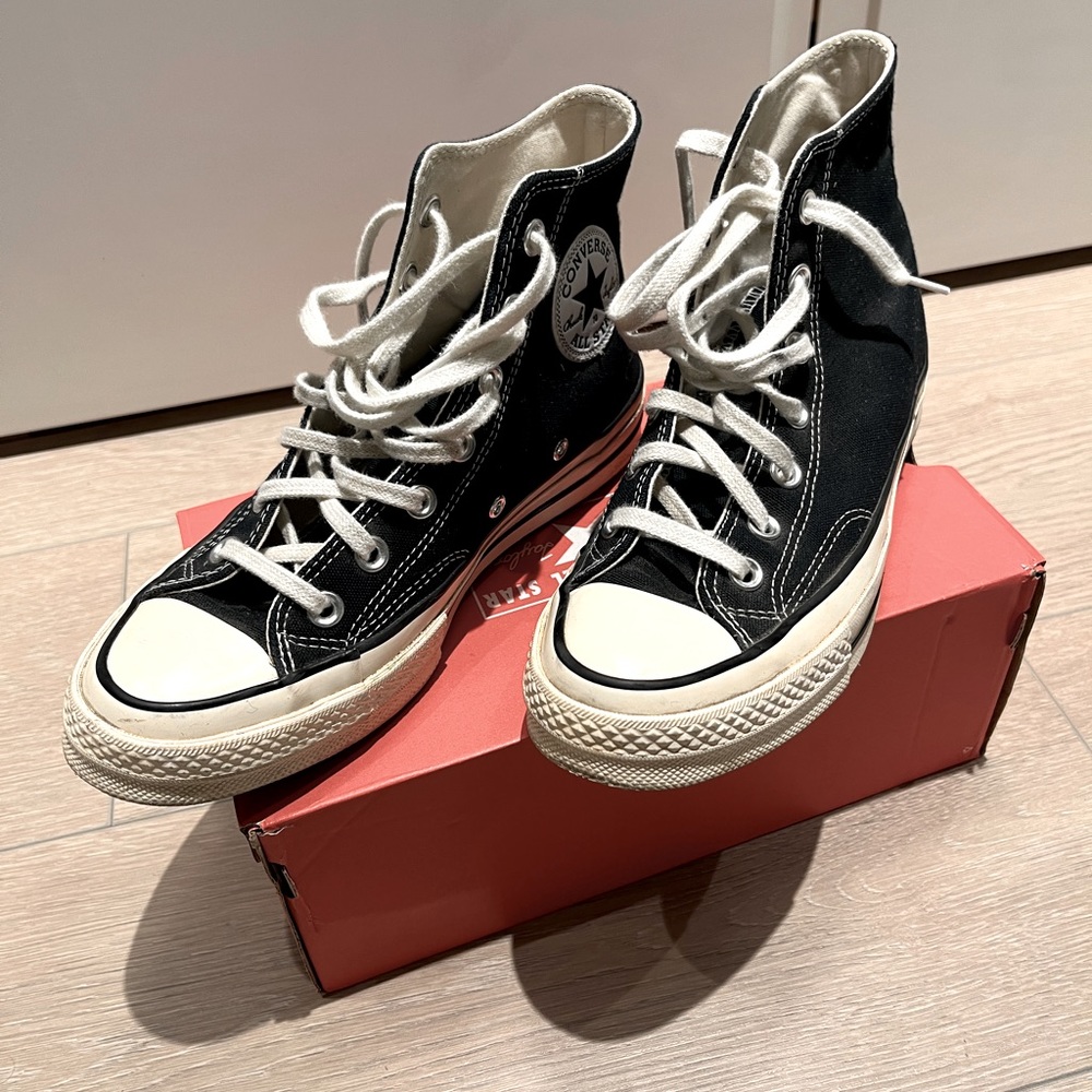 Converse - Sz 7.5 - Black Chuck 70 Hi Sneakers - Excellent Condition